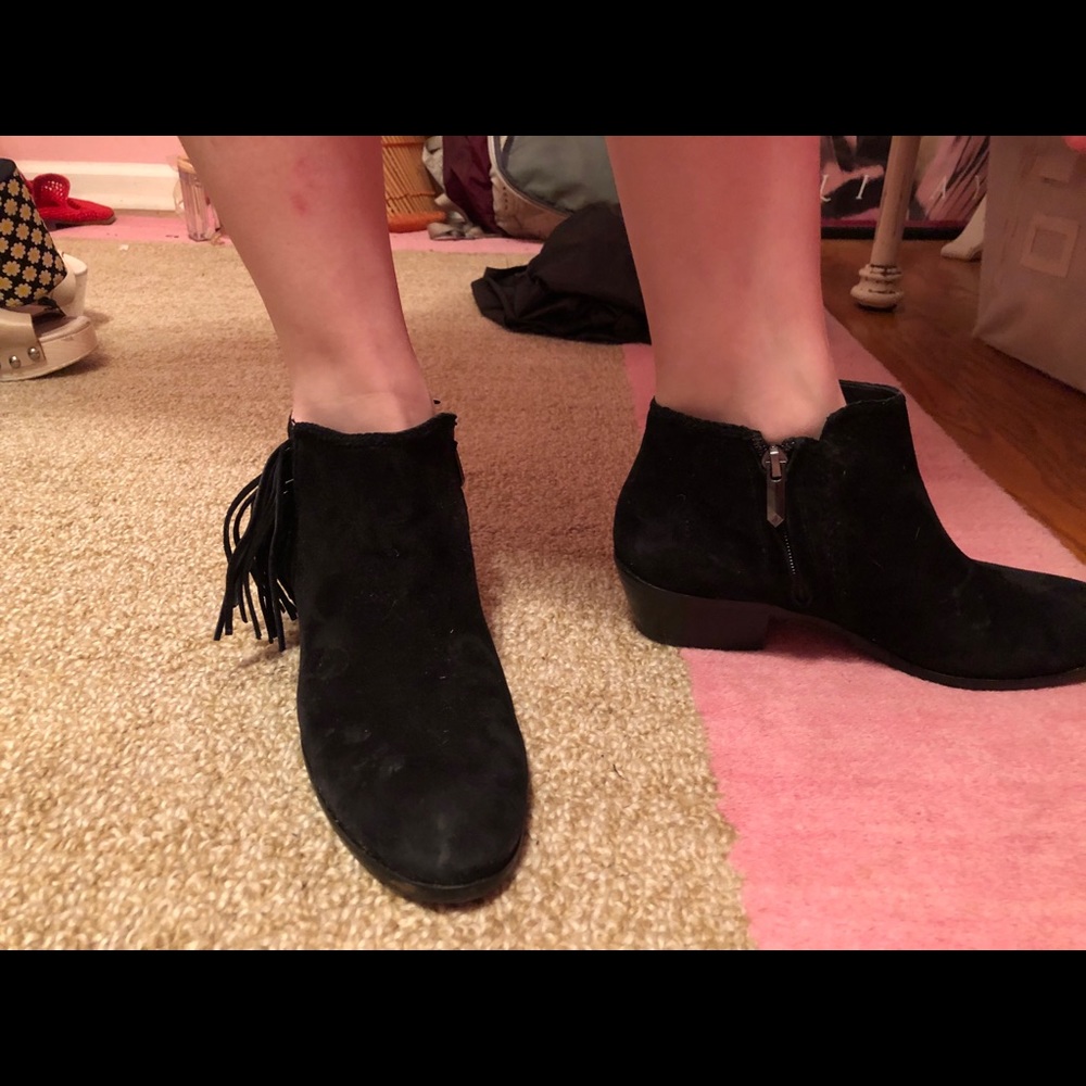 Sam Edelman black suede booties
